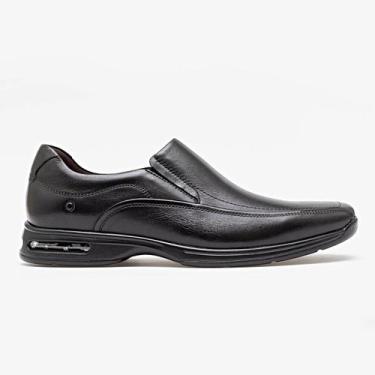 Imagem de Sapato Social Democrata Comfort Air Spot Couro Masculino, Preto, 42