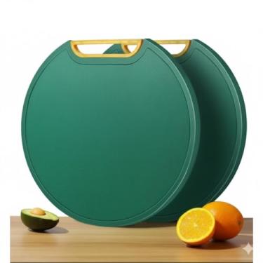 Imagem de Tábua De Carne Antibacteriana para Churrasco, Carne, Legumes e Frutas (Redonda)