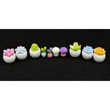 Imagem de Lindo conjunto de enfeites de resina, mini enfeites para scrapbooking para artesanato faça você mesmo, decoração de aquário de peixes, 10 peças