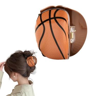 Imagem de Grampo de cabelo de basquete para mulheres, presilhas de cabelo esportivas para meninas, grampos de cabelo de basquete, presilhas de cabelo esportivas para mulheres, acessórios de basquete, coisas