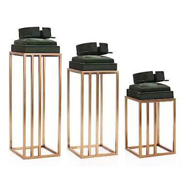 Imagem de Conjunto de 3 suportes de exibição de joias, organizador de pulseira de metal, suporte de exibição de pulseira flutuante, suporte de pulseira, armazenamento para organização doméstica e suporte de