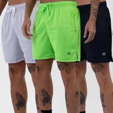 Imagem de Kit 3 Bermudas Masculinas Dry Treino Academia Futebol Alta Performance Conforto Luzzoo...