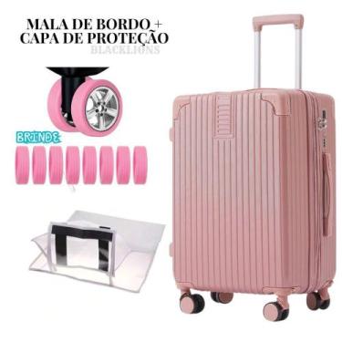 Imagem de Mala Bordo 10Kg Mão Blogueirinha Frasqueira + Capa Proteção - Blacklio