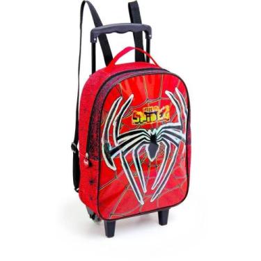 Imagem de Mochila Infantil com Rodinha WILD Spider Média Sortida  KIT Completo