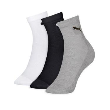 Imagem de Kit 3 Pares De Meias Esportivas Unissex Cano Médio Em Algodão - Selene