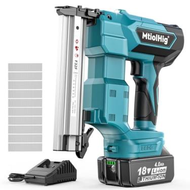 Imagem de Pregador Brad sem fio para bateria de íon de lítio Makita de 18 V, calibre 18, pistola de pregos de 5/8 a 1-1/4 polegada com 1 bateria recarregável de 3,0Ah, conjunto de ferramentas elétricas
