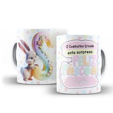 Imagem de Caneca branca Alfabeto páscoa (S)