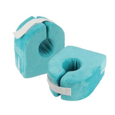 Imagem de Almofada para elevação dos pés, calcanhar, protetores de elevadores para escaras, suporte para pés em cunha, alívio de pressão, almofada antidorida na cama, descanso de pernas, elevador de úlcera