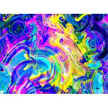 Imagem de Rogue River Tactical Aquarela arte abstrata cozinha vidro tábua de corte moderna decorativa presente ondulado contraste design vermelho