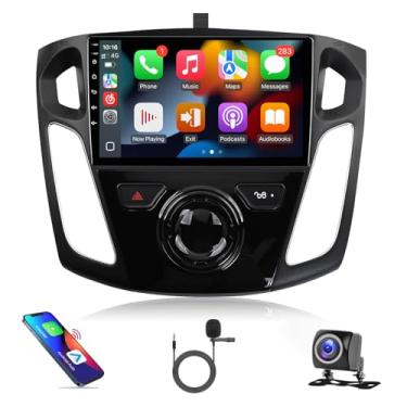 Imagem de Rádio estéreo automotivo para Ford Focus 2012 2013 2014 2015 2016 2017 2018 tela sensível ao toque para carro Android Auto, Leadfan 22.9 cm Focus Android Unit Display WiFi, GPS, Bluetooth, DSP, FM,