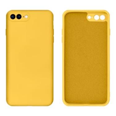 Imagem de Capinha Compativel com iPhone 7 Plus / 8 Plus Silicone Aveludado com Proteção de Câmera