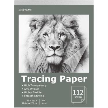Imagem de Papel de rastreamento Donyang 8,5x11" 112 folhas de 41 g/m2 para esboç