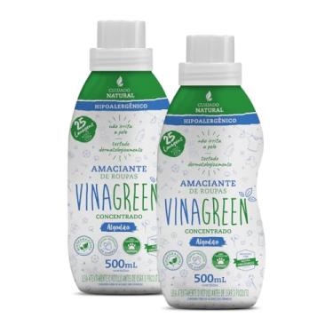 Imagem de 2 Amaciante Hipoalergênico Concentrado 500ml Testado Dermatologicamente Fórmula Natural Peles Sensíveis Antialérgico Alto Rendimento (Algodão)