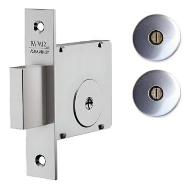 Imagem de Fechadura Trava Tetra Auxiliar 1400 Fit R68 Roseta Redonda Cromada 40m