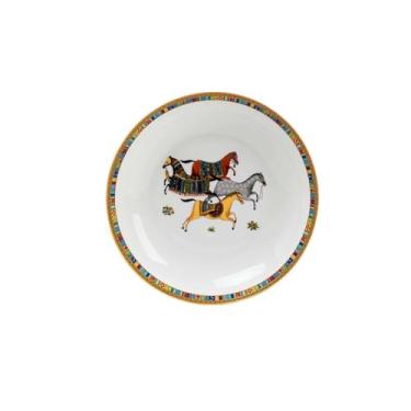 Imagem de Conjunto de pratos domésticos de cerâmica combinação de pauzinhos europeus - prato de 20 cm de profundidade 1