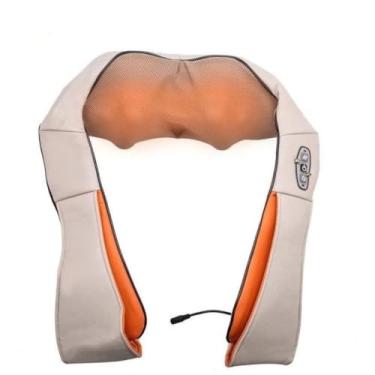 Imagem de Massageador Shiatsu Elétrico para Pescoço e Ombros, Bivolt 110V/220V, 8 Rolos, com Aquecimento e Controle de Direção, 44x42x16cm, para Casa, Escritório e Carro