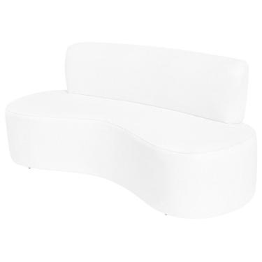 Imagem de Sofá Curvo 2 Lugares Amsterdã 140cm Suede Cor Branco