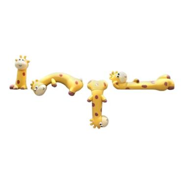 Imagem de Ioensy Conjunto de 4 miniaturas de animais para decoração de monitores de computador em 3D, fáceis de instalar, ideais para mesas, notebooks e prateleiras.