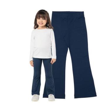 Imagem de Calça Infantil Menina Bailarina Flare Escolar Fitness - Vrasalon, 10, 