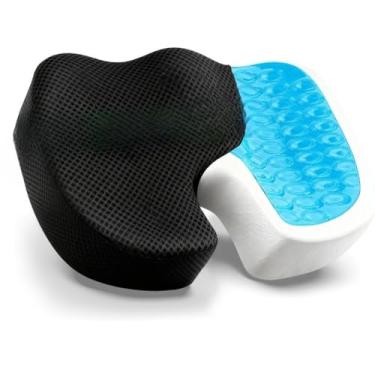 Imagem de Almofadas Para Cadeiras E CóCcix, Conforto Para A Coluna Com Espuma ViscoeláStica, Capas RemovíVeis