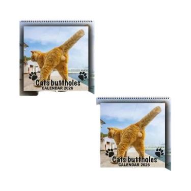 Imagem de Calendário De Parede 2026 Com Bocas De Gato: Presente Engraçado E Dive