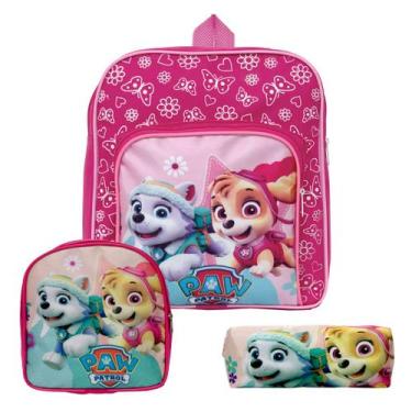 Imagem de Mochila Menina Infantil P Patrulha Canina Lancheira Estojo
