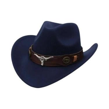 Imagem de Chapéu De Cowboy Infantil Estilo Tibetano Em Feltro Com Faixa De Vaca 