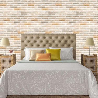 Imagem de Papel De Parede Adesivo Tijolo Lavável Sala Quarto Cozinha 3m