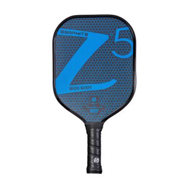 Imagem de ONIX Grafite Z5 Pickleball Paddle (face de fibra de carbono grafite com superfície de textura áspera, aderência confortável e núcleo de favo de mel Nomex para toque, controle e energia), azul