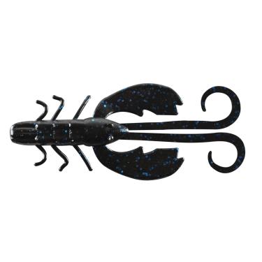 Imagem de Isca de pesca de água doce PowerBait Berkley (todos os estilos PowerBait), Isca Powerbait Crazy Legs Chigger Craw, Black Blue Fleck, 4" (8 Count)