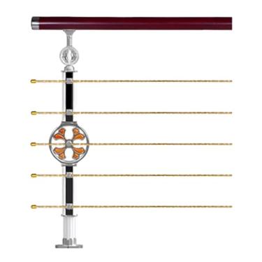 Imagem de Flexível Corrimões de liga de alumínio para degraus ao ar livre, trilhos internos com kit de instalação, corrimãos de varanda ou jardim Espesso