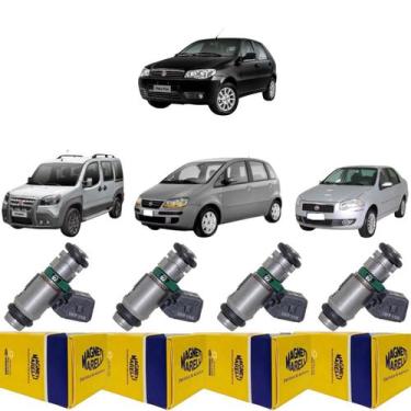Imagem de 4 Bico Injetor Siena Doblo Palio Idea 1.8 2004 a 2019 IWP168 - Magneti