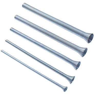 Imagem de TUOREN Conjunto de dobradores de tubos de mola 1/4", 3/8", 1/2", 5/8" e 3/4" para tubos de aço de parede fina, 350 mm de comprimento – Pacote com 5