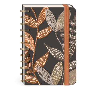 Imagem de Punch Studio Molly & Rex Batik Botanicals Folhas, mini caderno de bolso espiral, 150 páginas (32591)