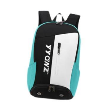 Imagem de Dynwave Bolsa de badminton masculina, bolsa de mão, equipamento, alças ajustáveis, bolsa de transporte, mochila esportiva, raquetes, mochila para esportes ao, Azul Claro