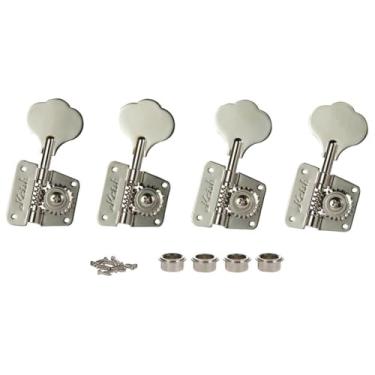 Imagem de KAISH Nickel Vintage 70's Cloverleaf Bass Tuners Bass Tuning Machines Teclas de afinação de baixo para Jazz J Bass ou Precision P Bass