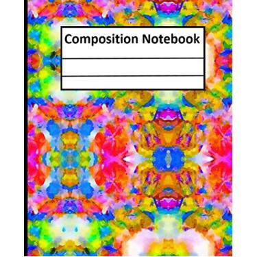 Imagem de Composition Notebook: Beautiful Cover Water Color Themed Wide Ruled Composition Notebook For Kids , Boys, Girls, Students, Gift, Home, School, College cute (notebook journal) 7.5*9.25