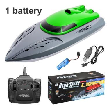 Imagem de Barco de Brinquedo RC 2.4G - Vermelho e Branco