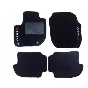 Imagem de Kit Tapete De Carpete Para Honda Hr-V 2015 E 2016 Preto