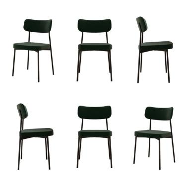 Imagem de Kit com 6 Cadeiras para Sala de Jantar Mona Yescasa Green