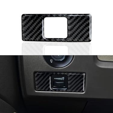 Imagem de Capa de painel de interruptor de farol de fibra de carbono para carro acessórios para Ford F150 2009 2010 2011 2012 2013 2014 (estilo D