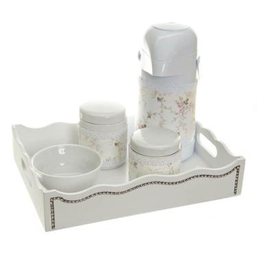 Imagem de Kit Higiene Com Porcelanas E Capa Fantasia Strass Bebê - Potinho de me