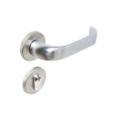 Imagem de Fechadura externa imab duna roseta redonda escovada 40mm