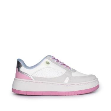Imagem de Tênis Infantil Pink Cats Casual Napa Multicolor Branco/Rosa, Branco, R