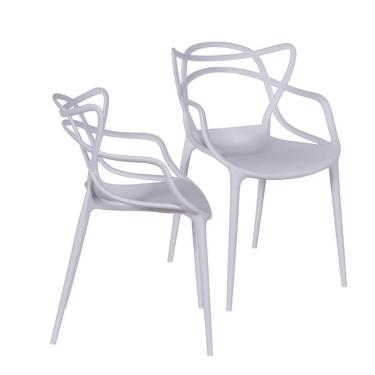 Imagem de Kit 02 Cadeiras Boxbit Solna Polipropileno Branca Branca