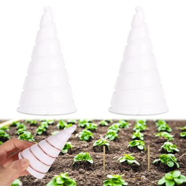 Imagem de TOYMIS 2 peças de gabarito de bobina espiral, antena de jardinagem de cobre de tamanho grande ferramenta de jardinagem de fio de cobre para eletrocultura, jardinagem, cultivo de plantas, vegetais