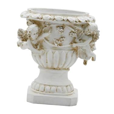 Imagem de Bothyi Vaso de Flores de Anjo, Enfeite de Jardim, Artesanato em Resina, Estilo Retrô, Estátua de Vaso de Anjo para Quintal, Decoração Externa