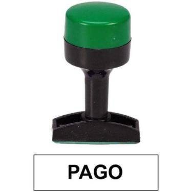 Imagem de Carimbo Pago Padronizado Manual 14X38MM Pacote com 6 - Carbrink