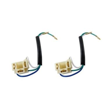 Imagem de Par Soquete Com Fio Lampada Farol 3 Vias Fio 1,5mm H4 H5 - WRF