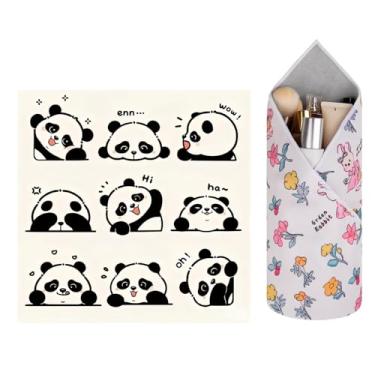 Imagem de GianiaChi Pano mágico autoadesivo | Protetor de lente de câmera + bolsa de armazenamento de cosméticos | Reutilizável, lavável, organizador dobrável | Estojo de viagem portátil para lentes, pincéis e